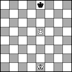 Diagram som viser Svart Konge i sjakk.